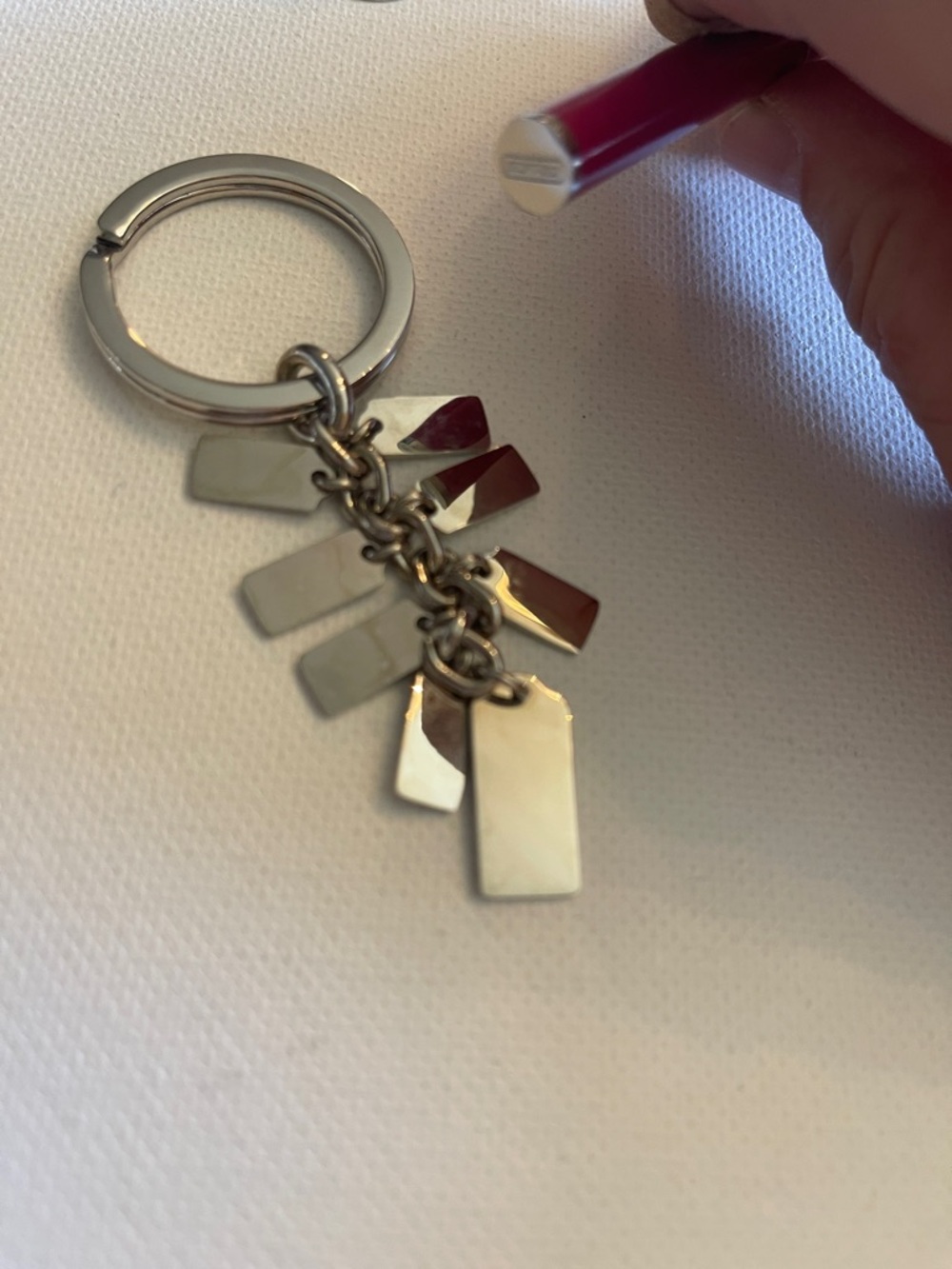 Coach Vintage Multicolor Logo Tag Keychain and Coach Pen - Picture 4 of 6